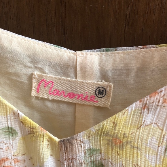 Yellow Floral Maronie Ruffle Baby Doll Dress - Picture 2 of 9